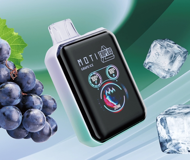 MOTI Triplus 20000 Puffs: رحلة لا تُنسى مع نكهة جليد العنب الساحرة!