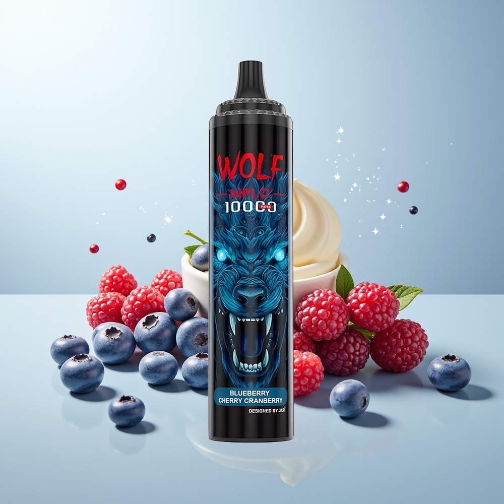 JNR Wolf Niplo 10000 - Blueberry Cherry Cranberry: رائحة الفاكهة الحارة التي ستشغل ذكرياتك